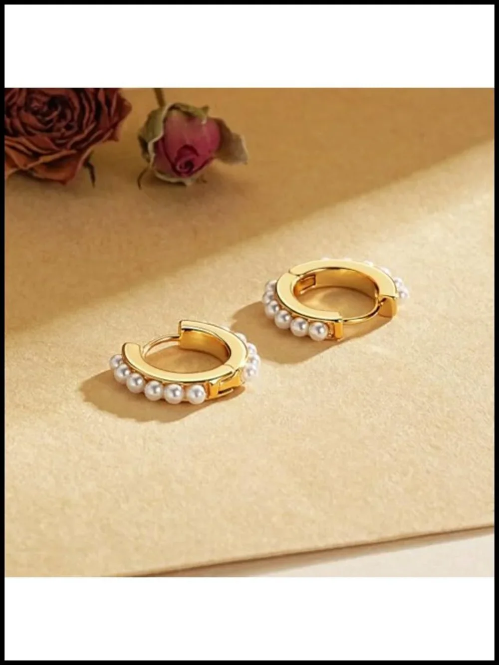 14K Gold Plated Freshwater Pearl Dangle Drop Earrings Hypoallergenic Gift